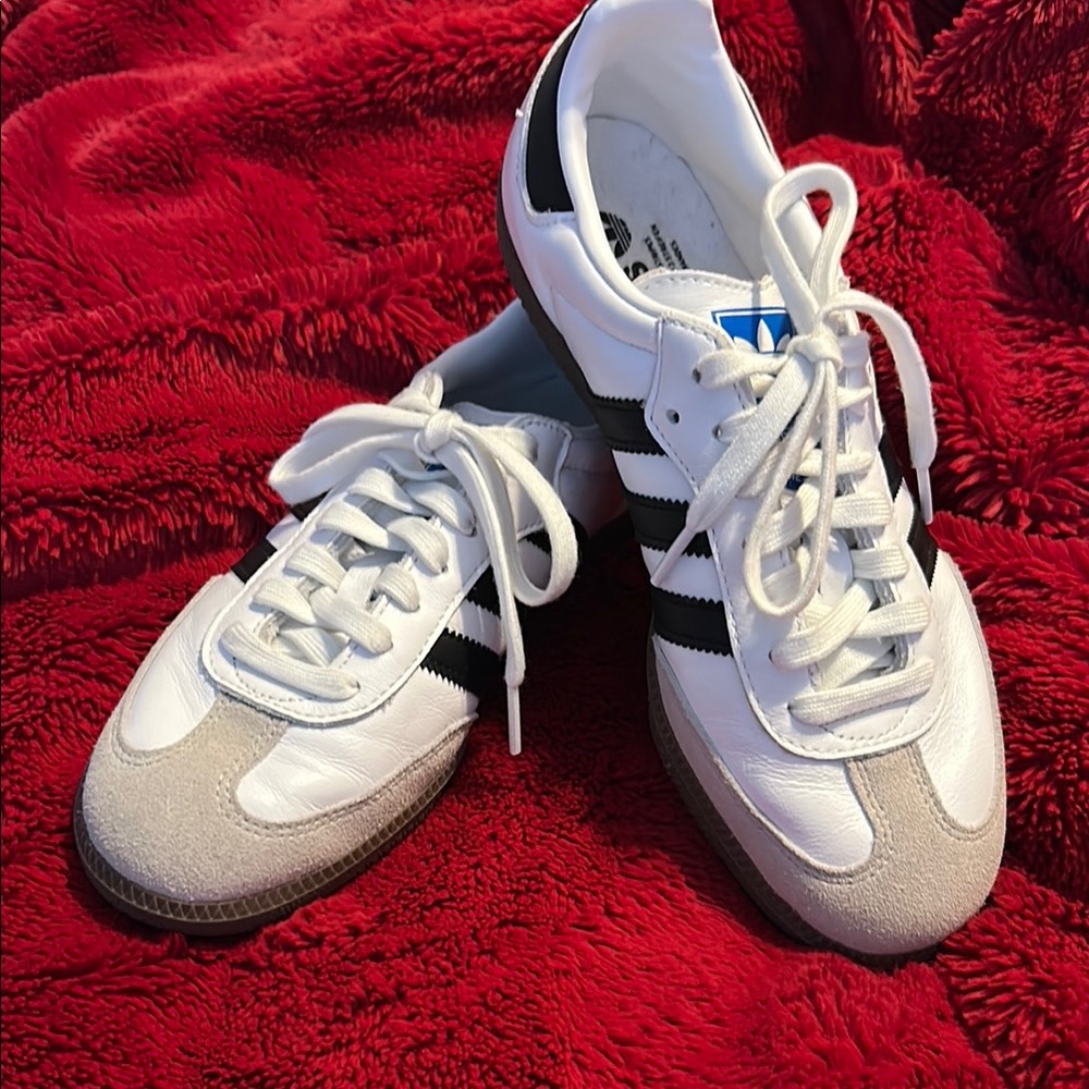 Adidas Samba Classic White and Black Trainers